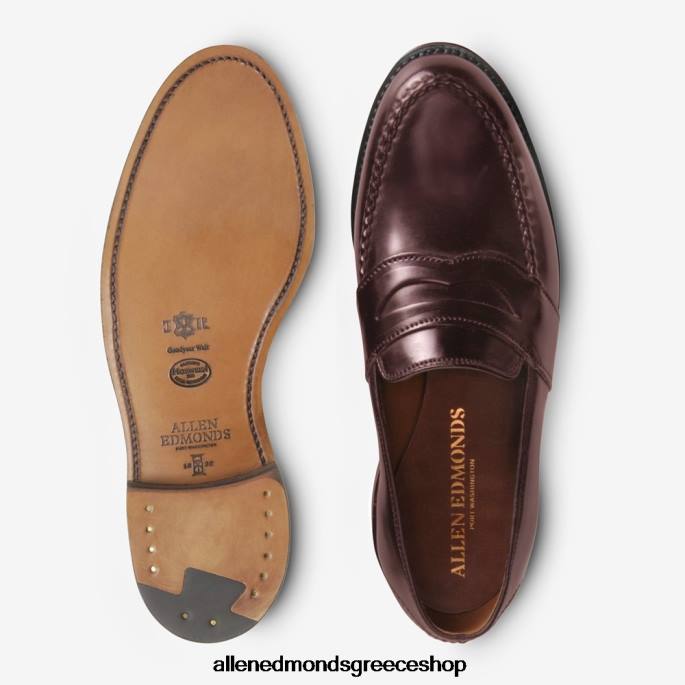 άνδρες Allen Edmonds randolph shell cordovan penny loafer μπορντό κορδοβάν DFSD5300