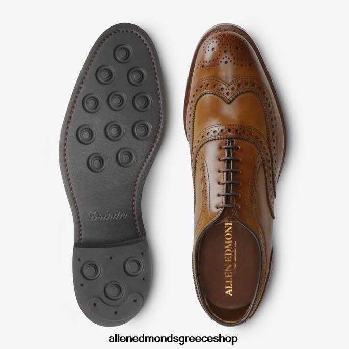 άνδρες Allen Edmonds Mcallister wingtip oxford dress παπούτσι με σόλα dainite καρυδιά καφέ DFSD5355