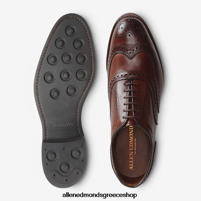 άνδρες Allen Edmonds Mcallister wingtip oxford dress παπούτσι με σόλα dainite σκούρο τσίλι DFSD559