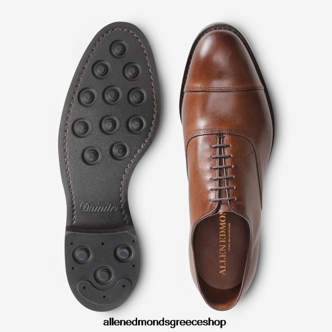 άνδρες Allen Edmonds παπούτσι oxford φόρεμα park avenue cap-toe με σόλα dainite καφέ καφέ DFSD5236