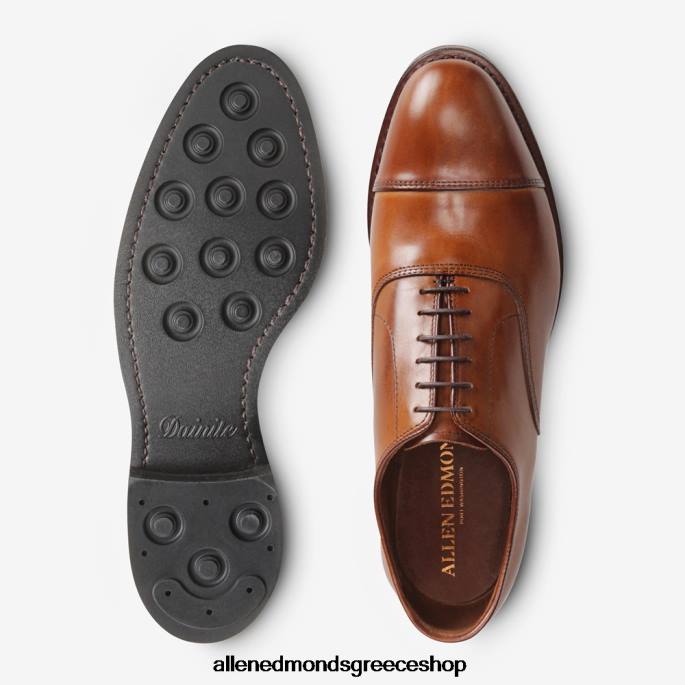 άνδρες Allen Edmonds παπούτσι oxford φόρεμα park avenue cap-toe με σόλα dainite καρυδιά καφέ DFSD5237