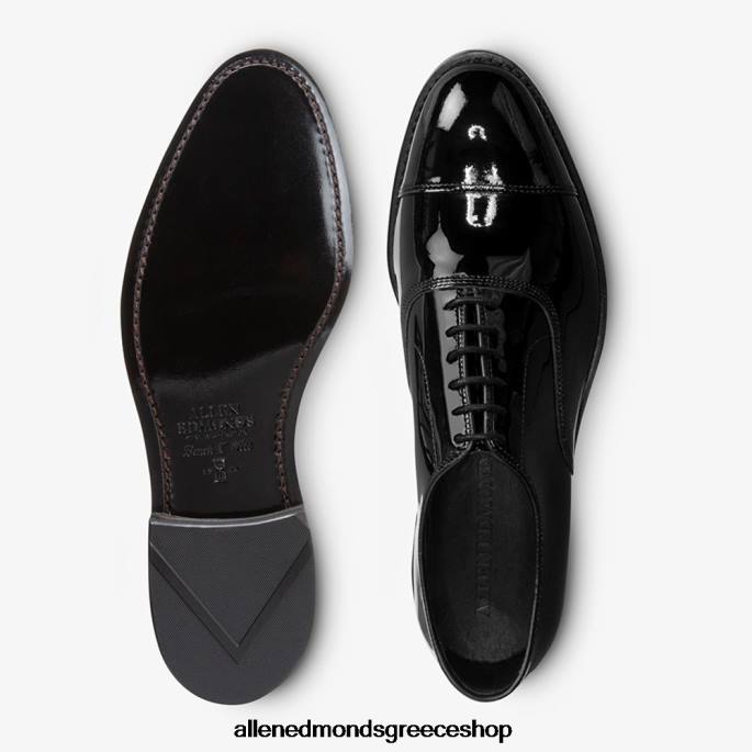 άνδρες Allen Edmonds παπούτσι με φόρεμα park avenue oxford dress cap-toe μαύρη πατέντα DFSD510