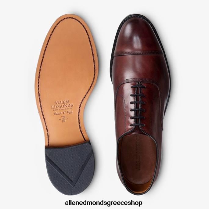 άνδρες Allen Edmonds παπούτσι με φόρεμα park avenue oxford dress cap-toe μπορντό DFSD516
