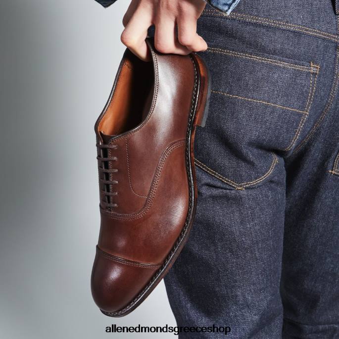 άνδρες Allen Edmonds παπούτσι με φόρεμα park avenue oxford dress cap-toe μαόνι DFSD544