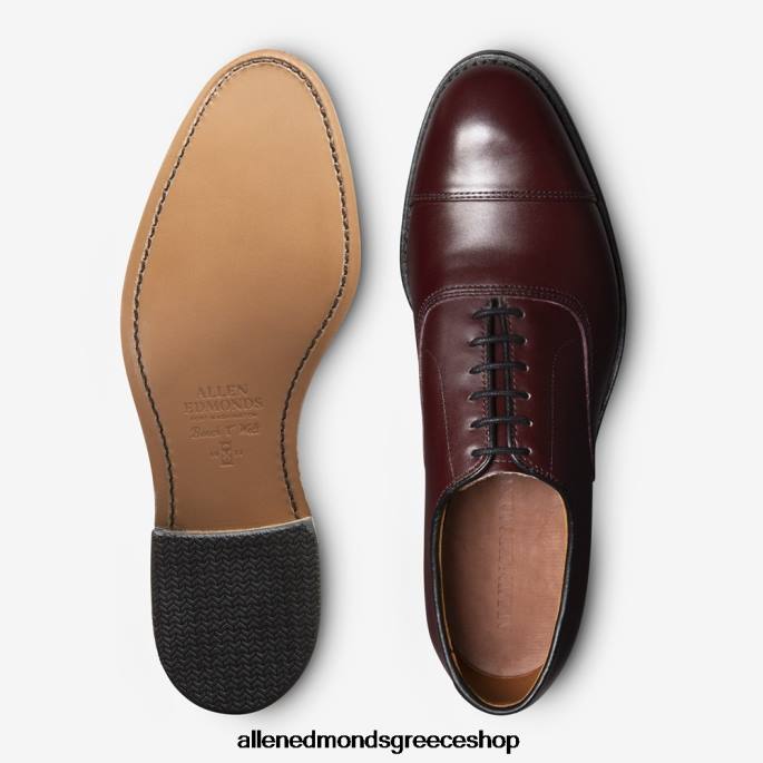 άνδρες Allen Edmonds παπούτσι με φόρεμα park avenue oxford dress cap-toe μπορντό δέρμα DFSD545
