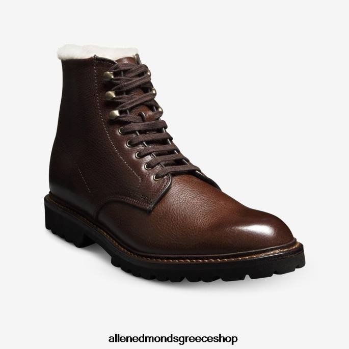 άνδρες Allen Edmonds Higgins mill hiker shearling boot καφέ δέρμα DFSD5144