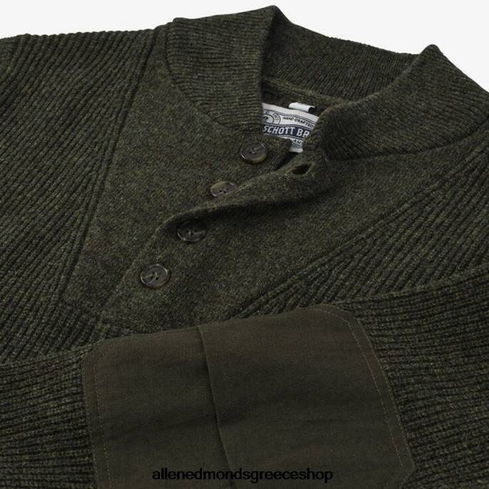 για άνδρες και γυναίκες Allen Edmonds schott n.y.c. στρατιωτικό πουλόβερ henley βρύα πράσινο DFSD5520